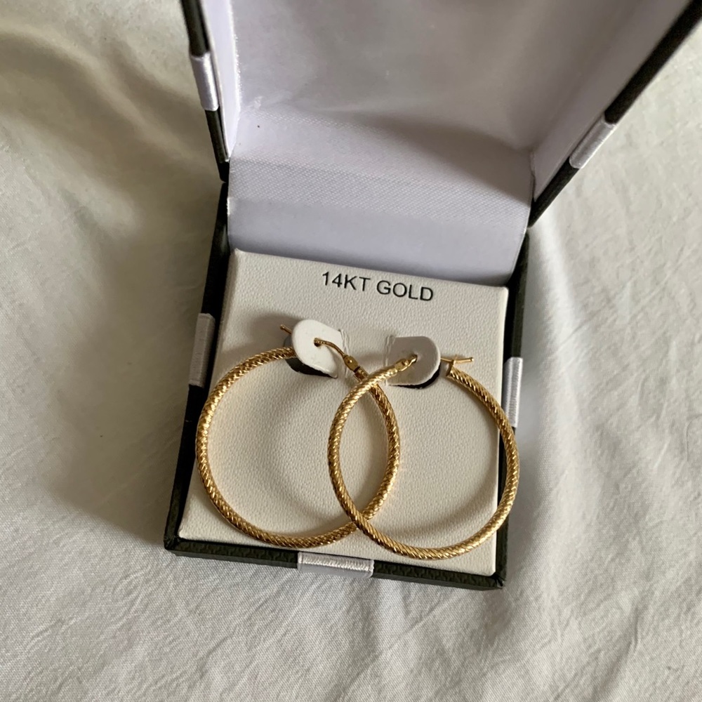 14K Gold hoop earrings